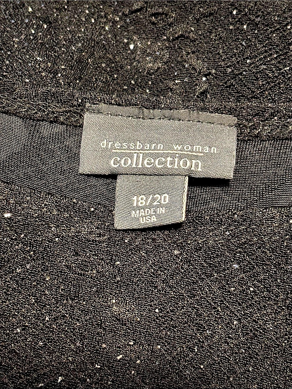 Dressbarn Woman Collection Black Sleeveless Textured Sparkle Top - Picture 5 of 5
